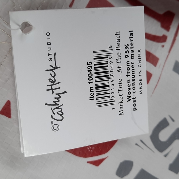 Market Shopping Tote Gift Bag Christmas Better At Beach Post Consumer Recycled - Picture 5 of 6